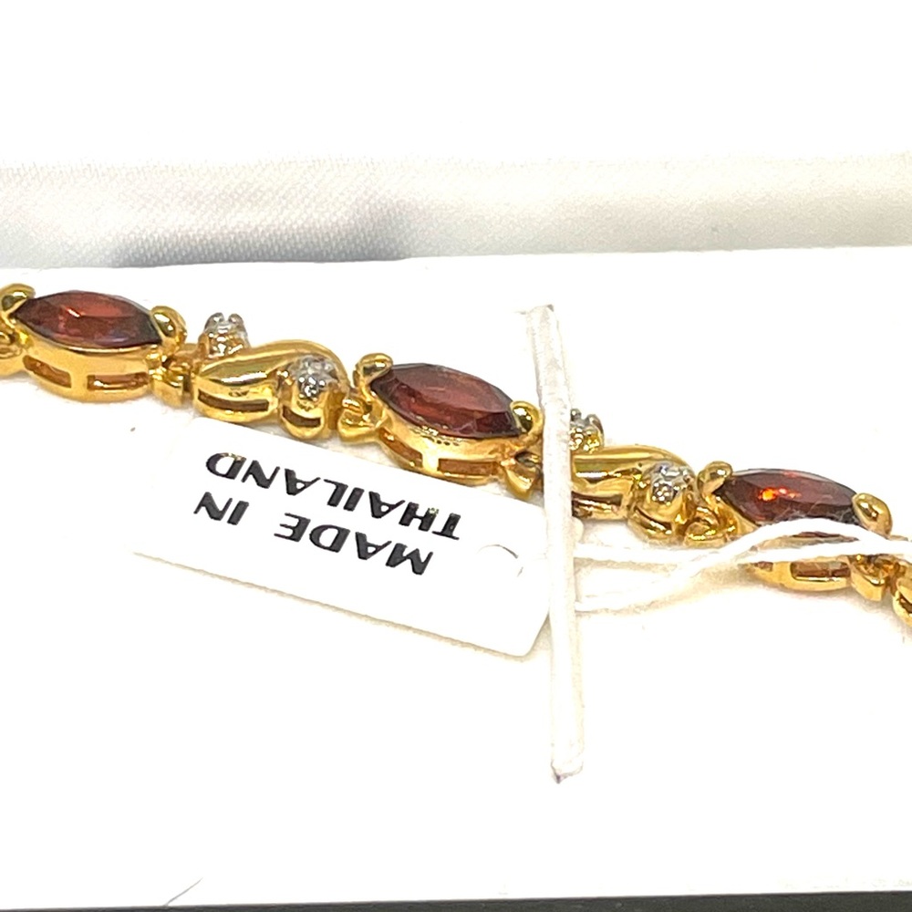 New Thai Garnet Bracelet 7.75”
